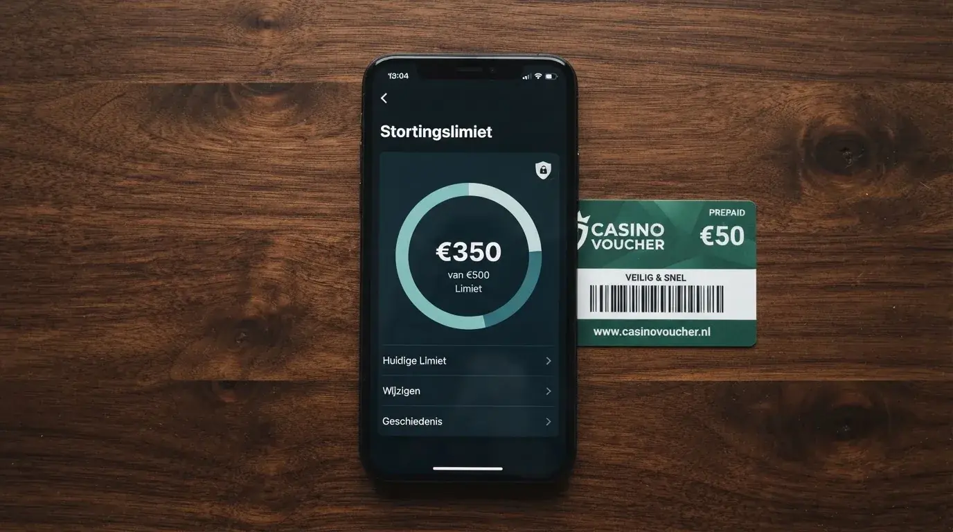 Dashboard van een casino-account met limietinstellingen en een hangslot-icoon